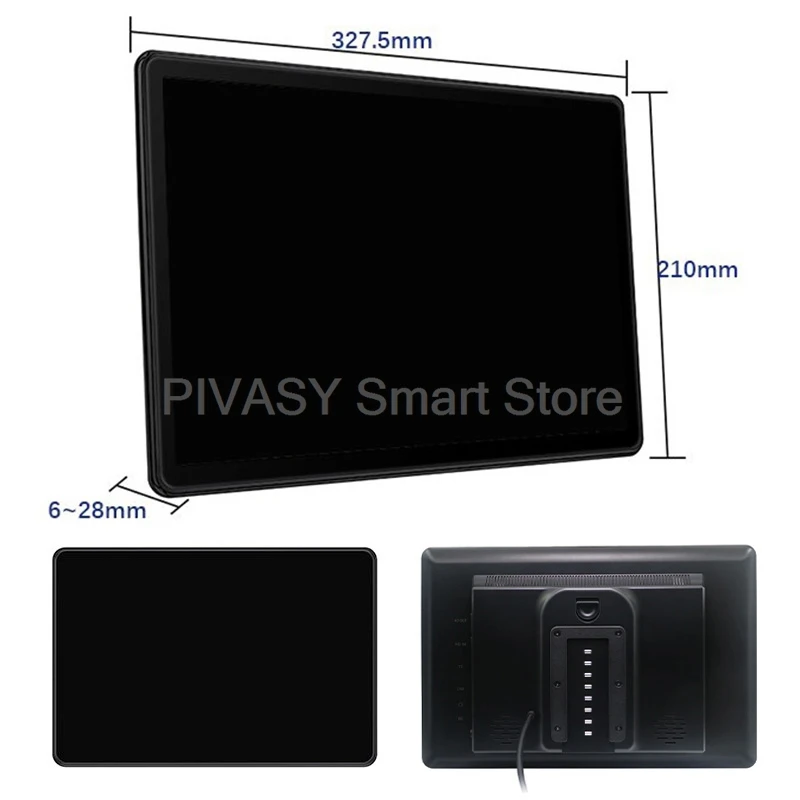 14 "سيارة مسند الرأس رصد عرض IPS أندرويد 2G + 32G HD شاشة تعمل باللمس واي فاي سيارة المقعد الخلفي فيلم الموسيقى مشغل فيديو تلفزيون صغير محمول