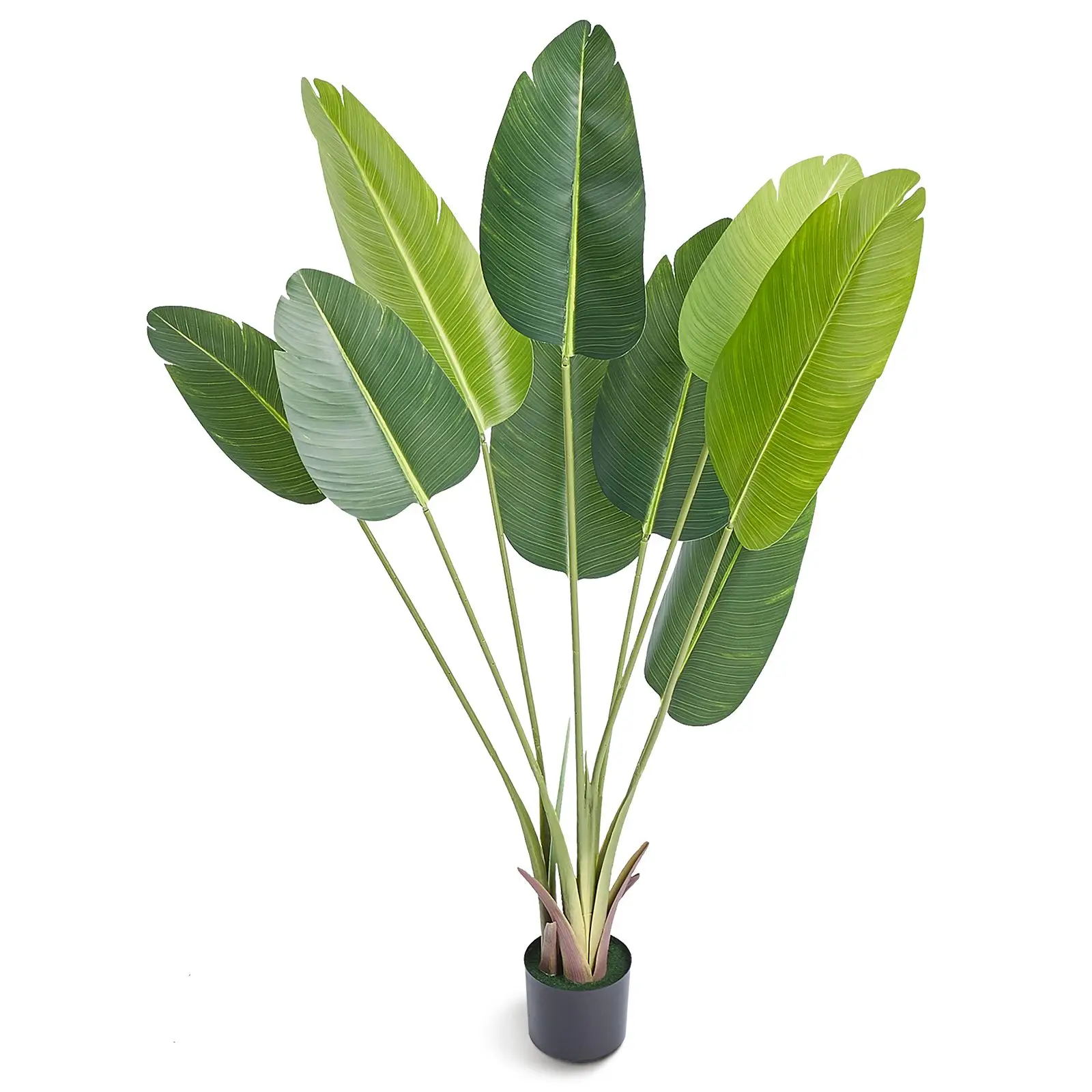 Artificial Birds Of Paradise Tree, 5 FT Tall Faux Plant, PE Material & Anti-Tip Tilt Protection Low-Maintenance Plant, Lifelike
