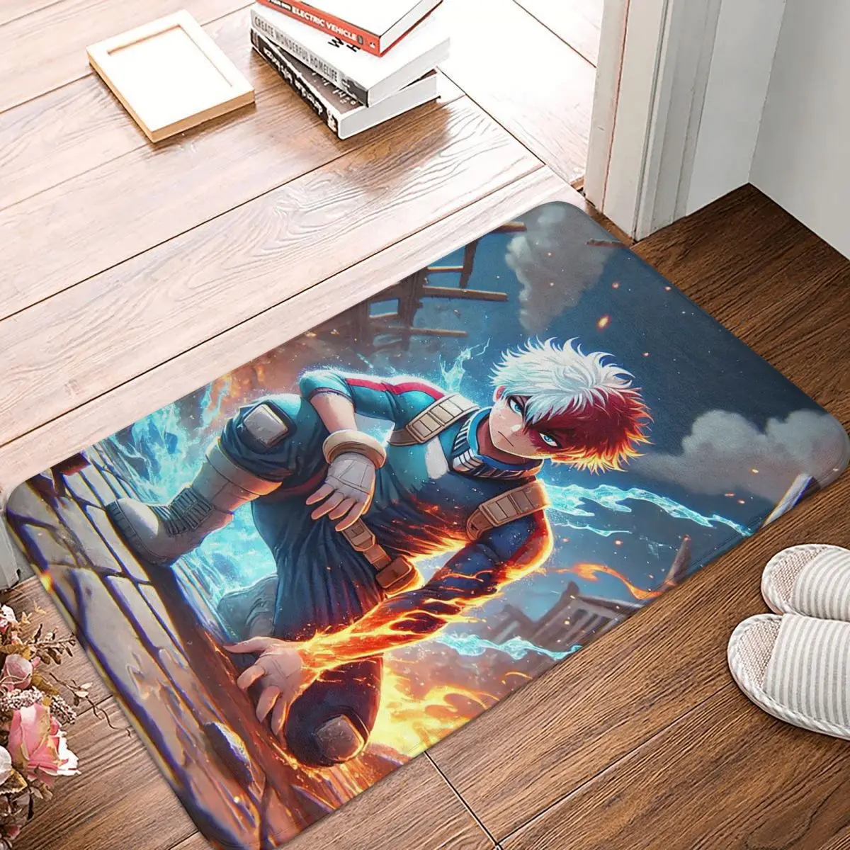 P-chan Ryoga Lost Pig Ranma 1/2 Adventure Comedy Doormat Kitchen Entrance Home Floor Mat Non-slip Carpet Rug for Bedroom Footpad