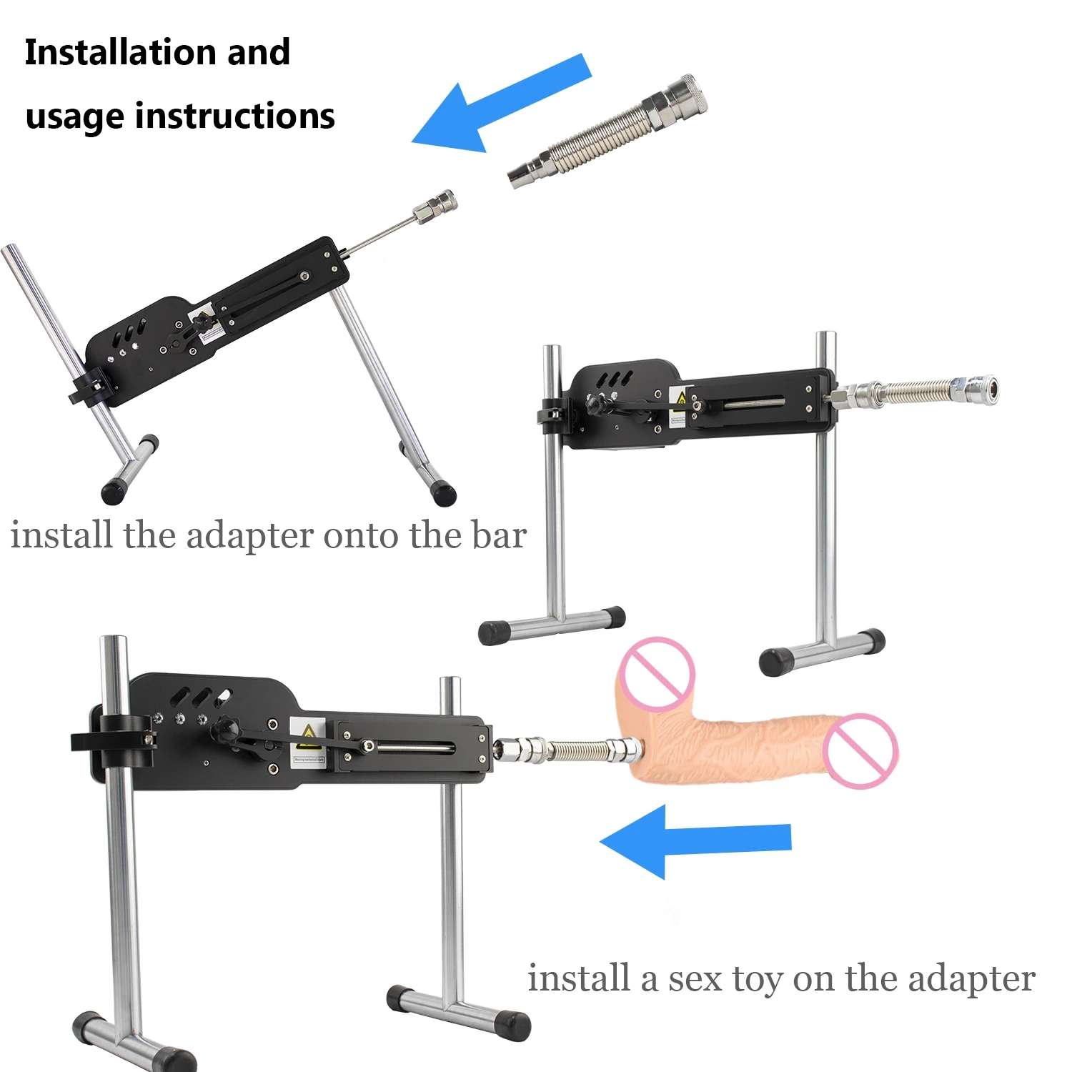 FREDORCH S/M/L Three Sizes Spring Extension Tube Attachments with Vac-U-Lock Connector For Sex Machine Quick Connector view 2