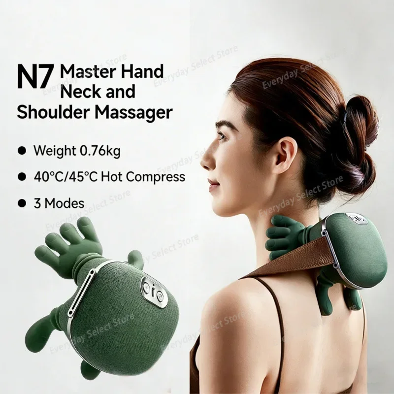 Brushless massager Shoulder and neck massager Simulation of human hands Multifunctional household turtle neck massager