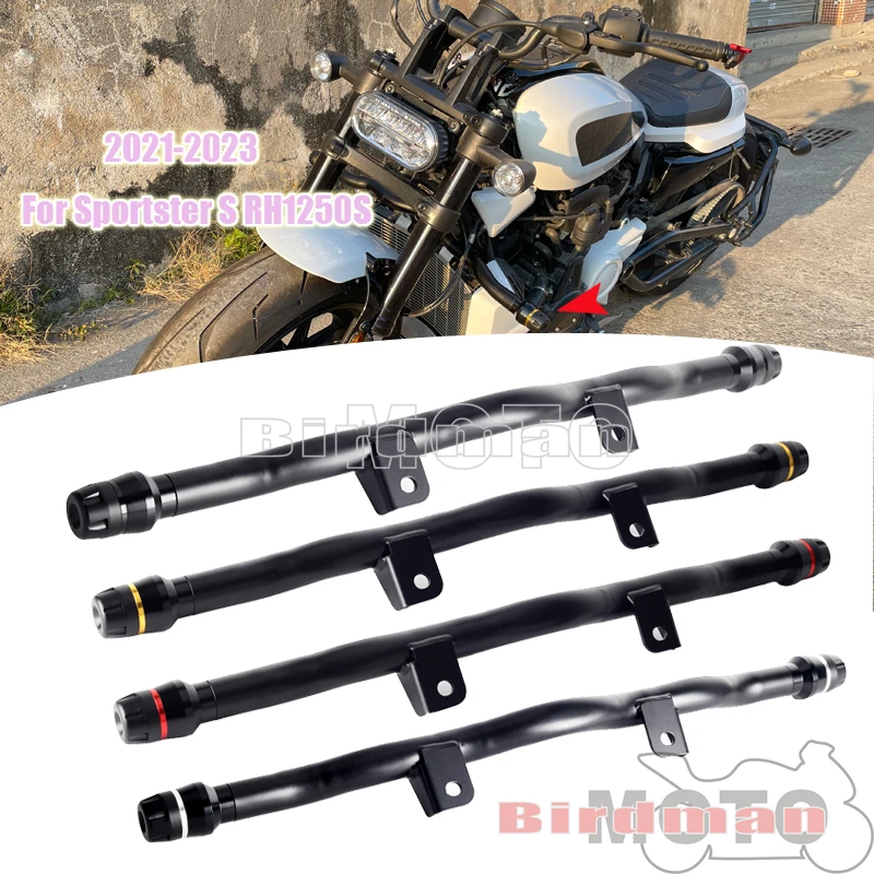 

Flat-Out Crash Bar Rod Anti-Falling Protection Stick Bar Highway Engine Bumper Bars For Harley Sportster S RH1250S 2021-2023