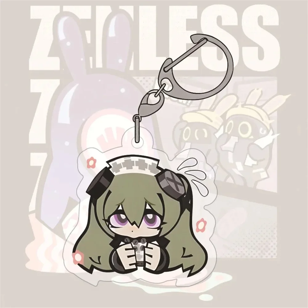 6cm Game Zenless Zone Zero Nicole Demara Billy Kid Von Lycaon Acrylic Keychain Desk Decor Collection Christmas Gift