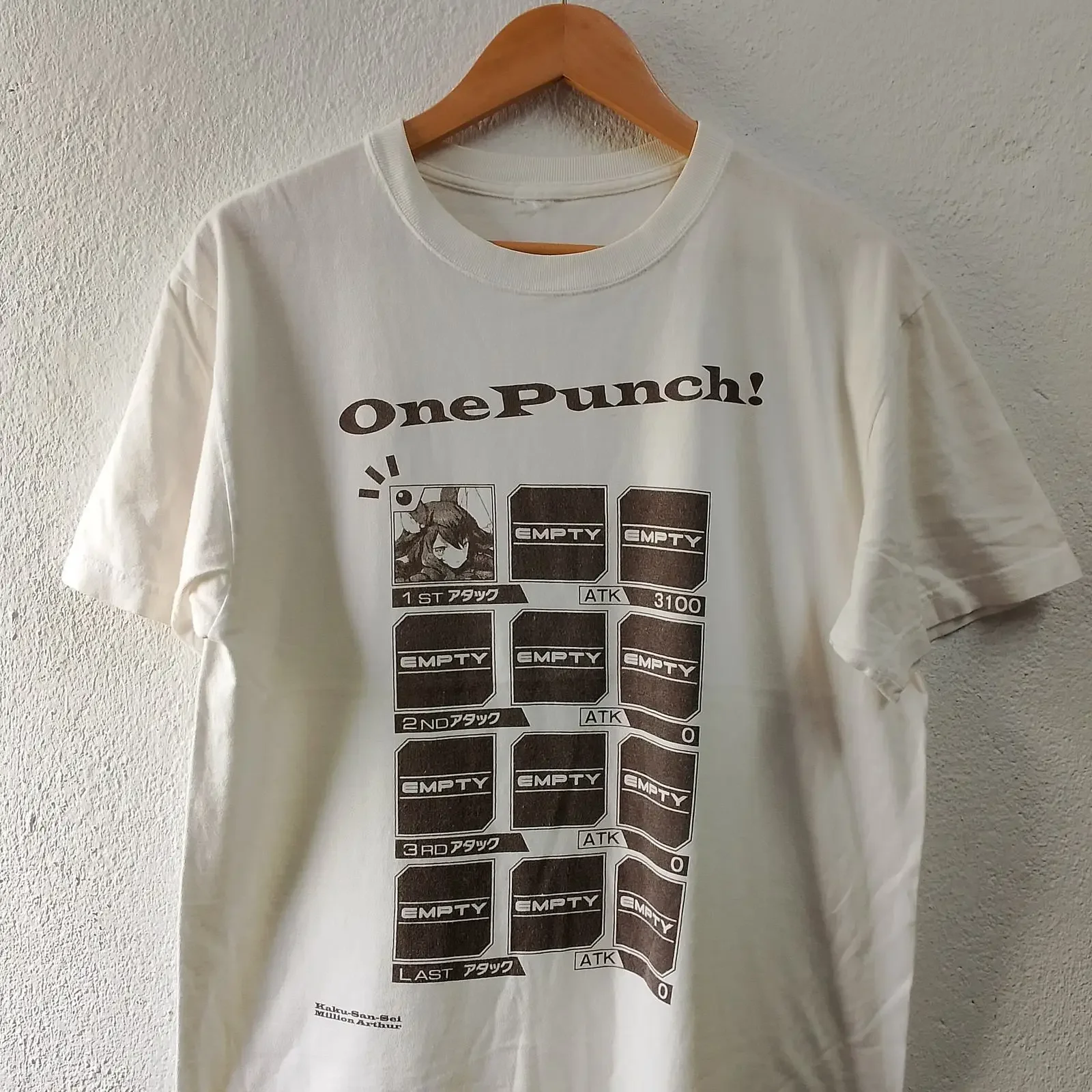 OnePunch T Shirt Size Large vintage Washed Unisex graphic Slightly Top For Everyday Wear Soft fashion Comfortable homme
