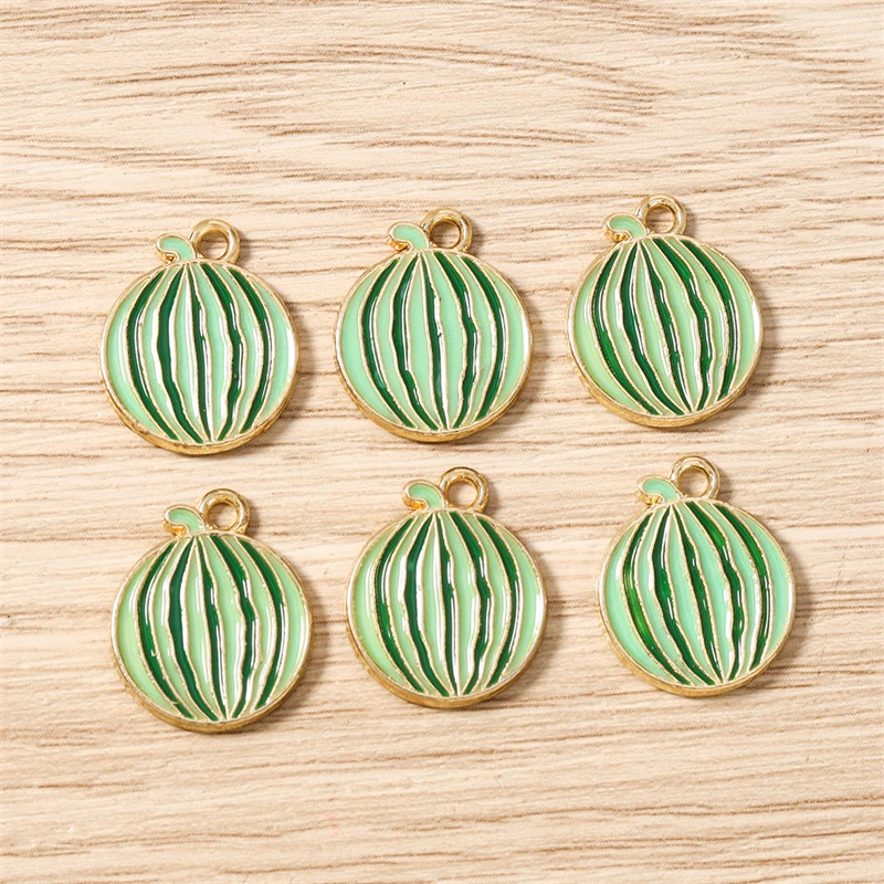 10 Stück niedliche, gemischte Emaille-Anhänger in Form von Orangen und Pilzen zum Basteln von Ohrringen, Halsketten, Armbändern und anderen DIY-Schmuckstücken. – Detail 20