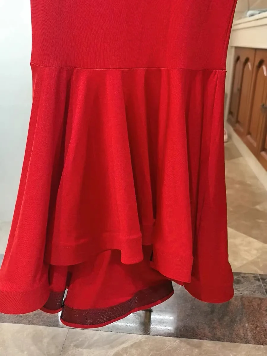 Costume da ballo latino per donna Sala da ballo Danza moderna Altalena Costume da ballo Concorso di danza Pratica Costume da spettacolo teatrale
