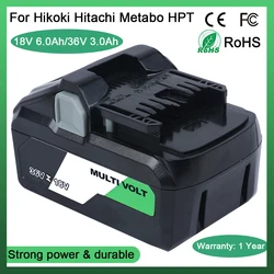 18V/36V BSL36A18 BSL36B18 MultiVolt Lithium-Ion Replacement 3.0Ah/6.0Ah for Hikoki Hitachi Metabo HPT 18V 36V Cordless Tools