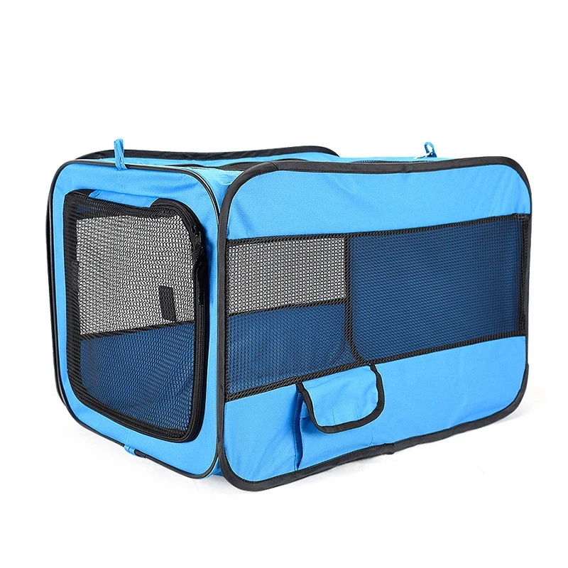 Large Capacity Pet Car Travel Accessories Dogs Cats Delivery Room Carriers Foldable Portable Cage, Tent Kennel with Mat, Outdoor