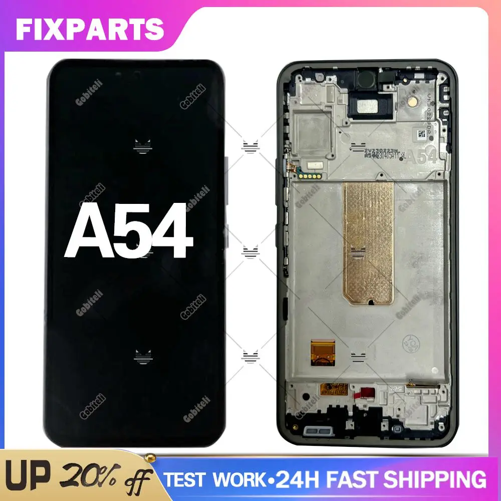 

NEW SUPER AMOLED LCD Replacement For Samsung Galaxy A54 5G A546B A546E A546U LCD Digitizer Touch Screen Assembly WIth FRAME