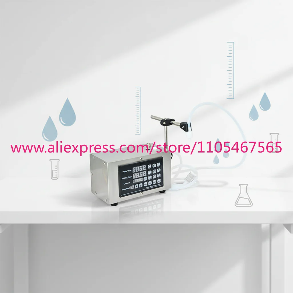 1PCS GKF280 Digital Control Liquid Filling Machine Electric High Precision Baijiu Beverage Juice Filling Machine 500 Bottles/h