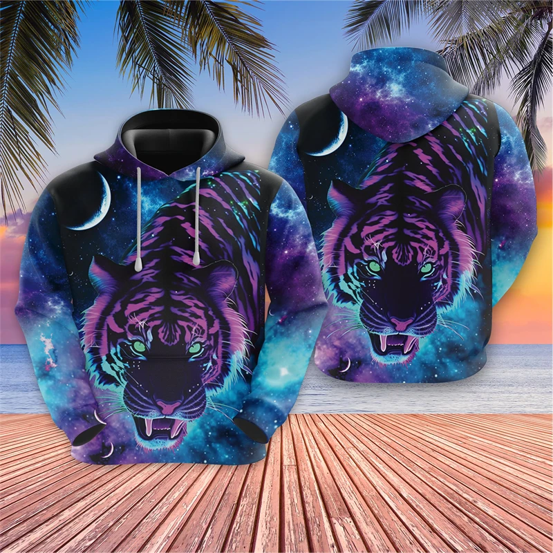 

Harajuku Fashion Bengal Tiger 3D Print Hoodies For Men Clothing Goth Animal Graphic Sweatshirts Casual Women Tracksuit Y2k Tops