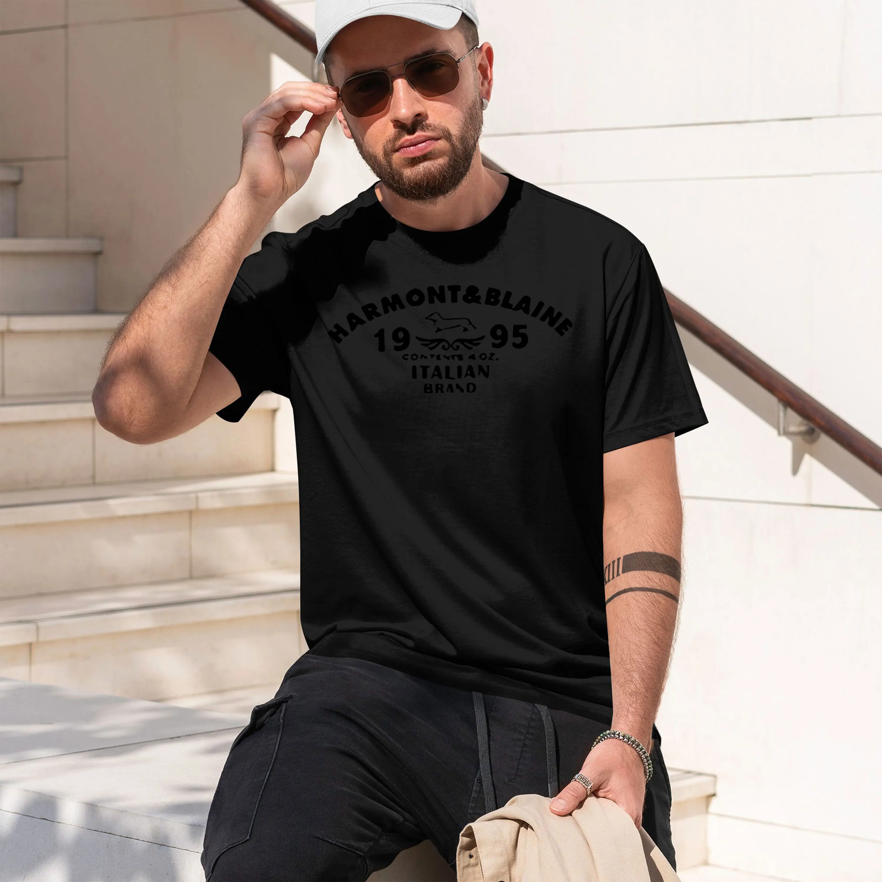 HARMONT BLAINE 2026 Nuevo modelo Camiseta de manga corta con cuello redondo para hombre Clásica Casual Múltiples colores y tallas para uso diario All-Da