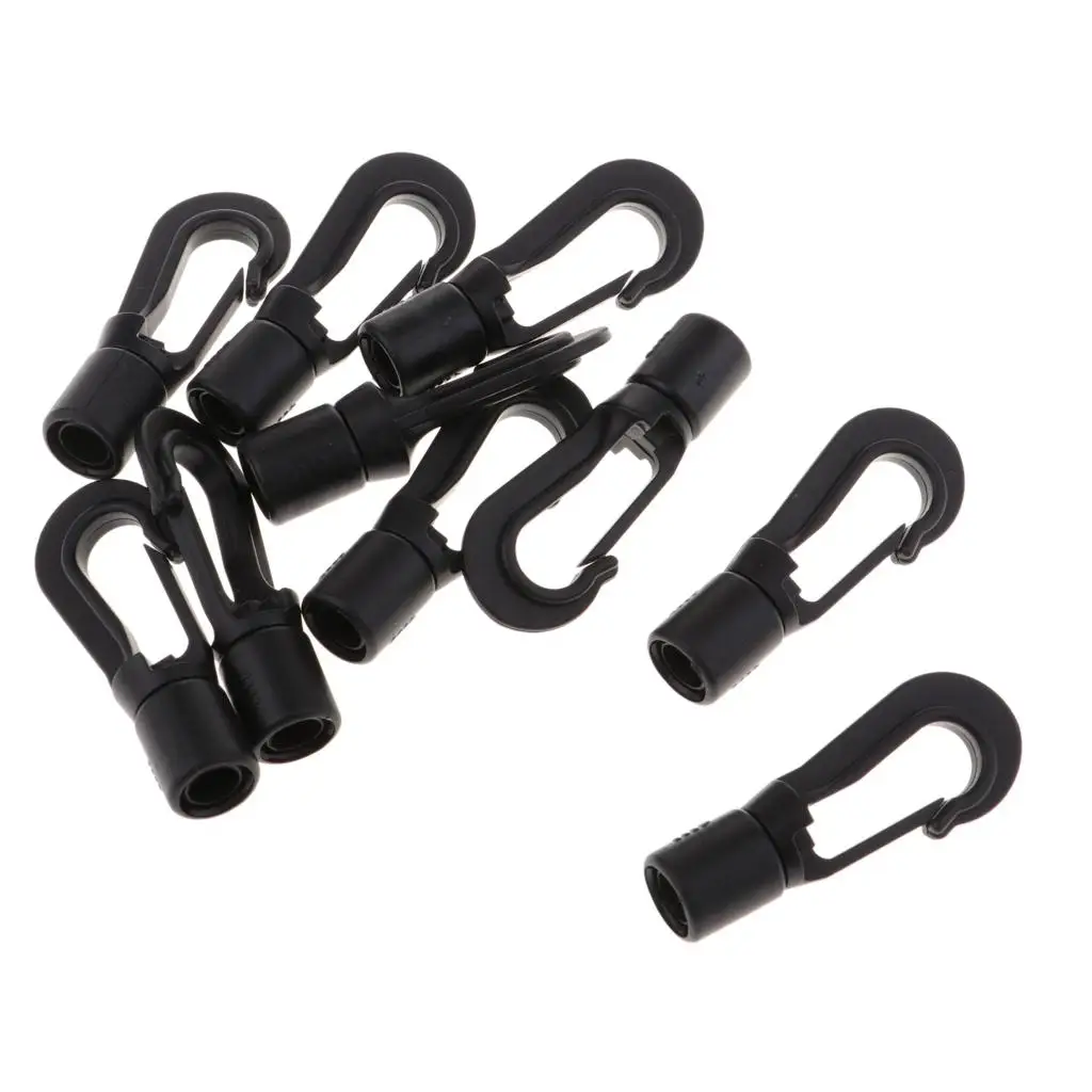 10pcs Plastic Rope Buckle Outdoor Elastic Ropes Hook Hook Replacement