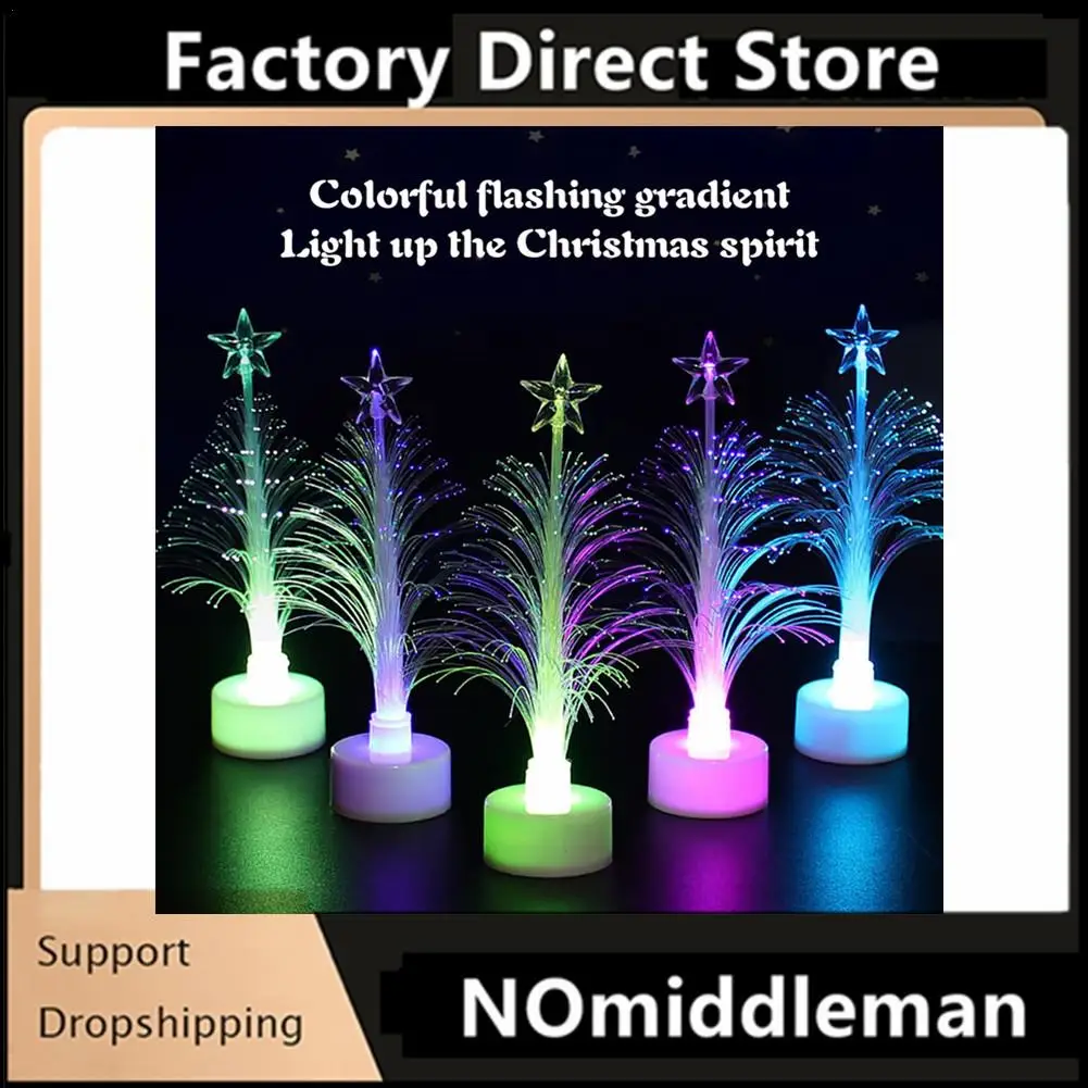 

1/5/10Pcs Colorful LED Fiber Optic Nightlight Children Xmas Gift Xmas Decoration Light-up Toy LED Christmas Tree Lamp Mini Light