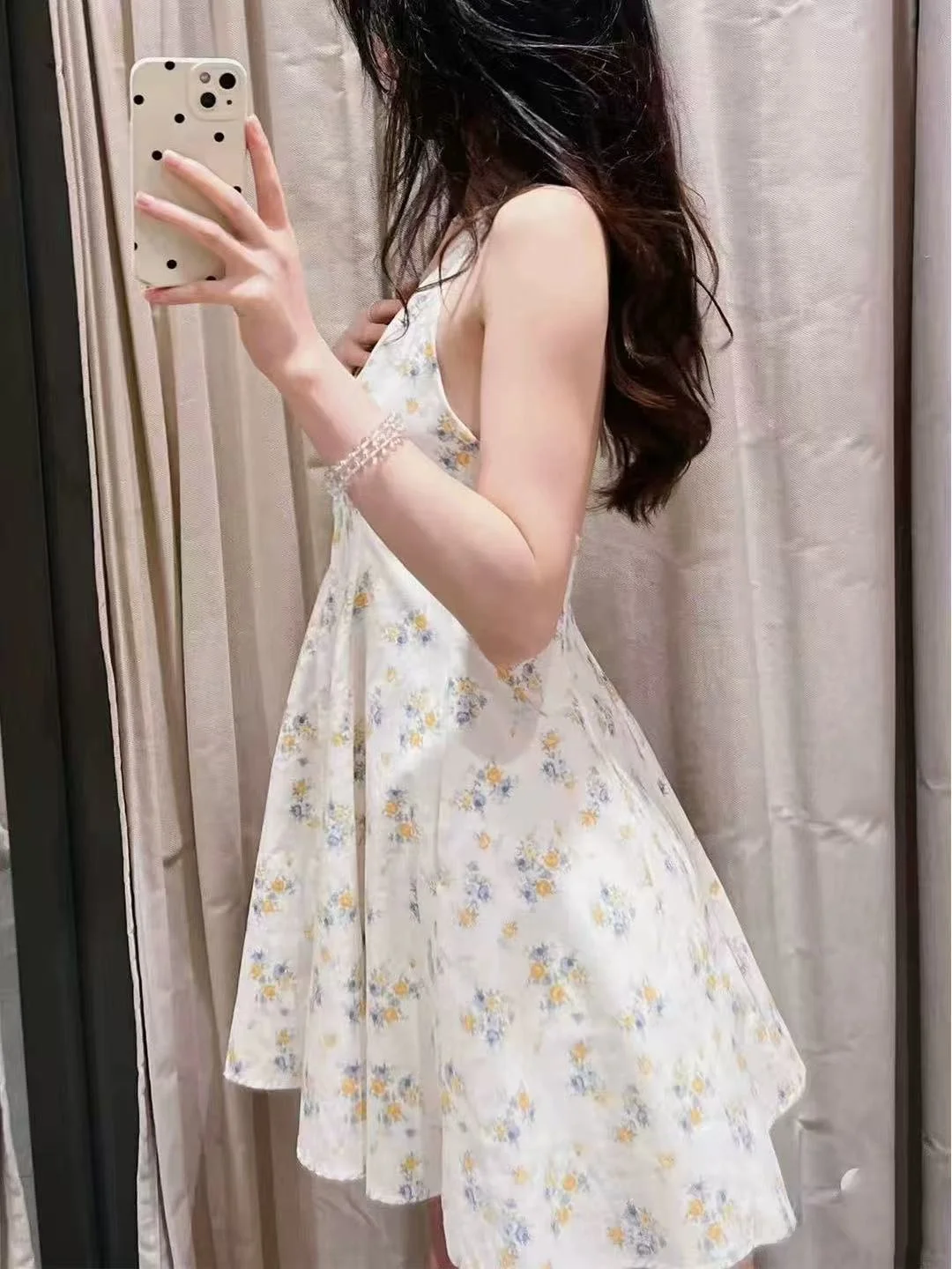 Verão 2025 nova chegada feminina impressa gaze de seda Svel Dr V-Ne gola pendurada praia Vaion Sle ort A-Line S...