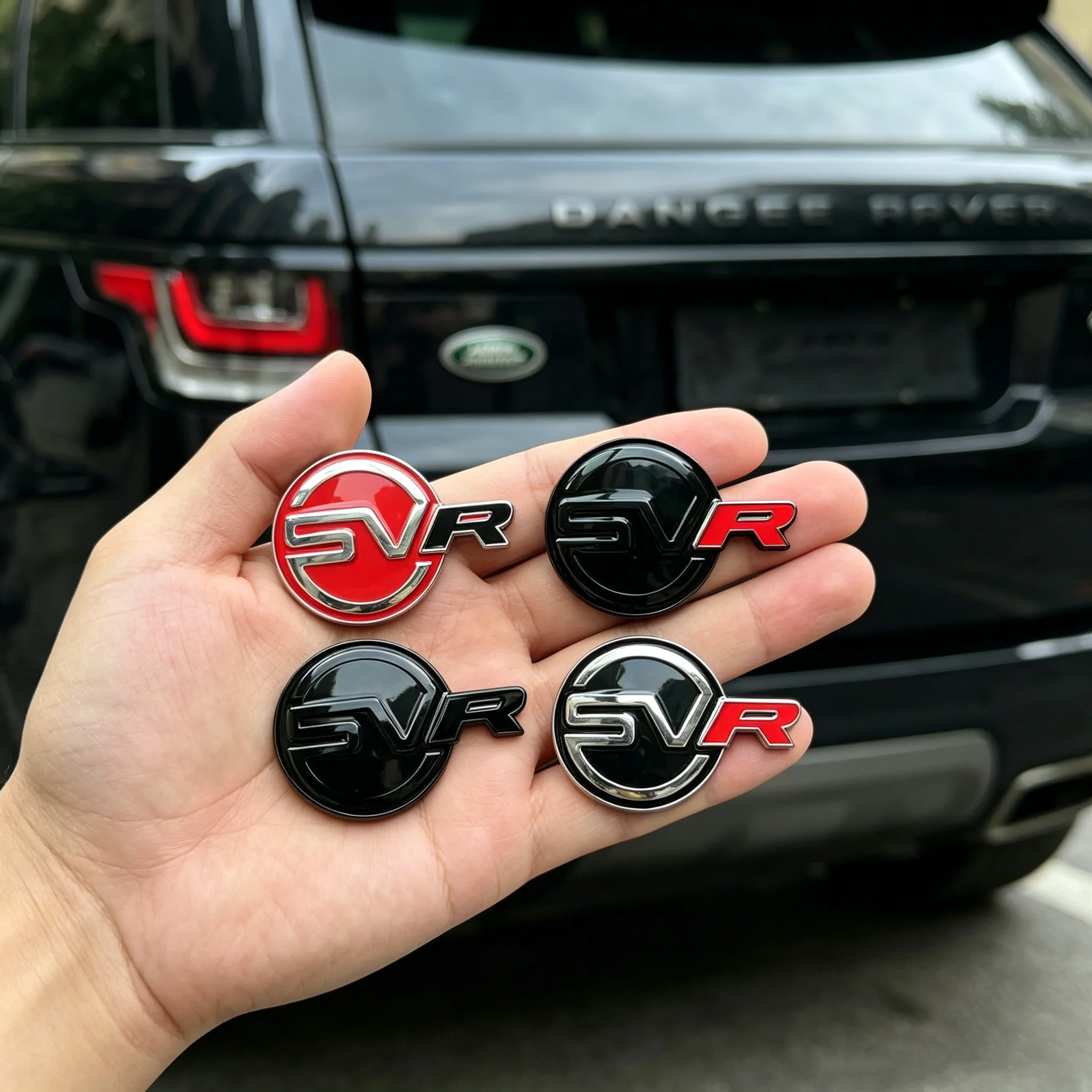 Autocollant d'emblème SVR pour calandre avant en métal, pour Land Rover Range Rover Discovery L319 Velar Evoque Defender Freelander
