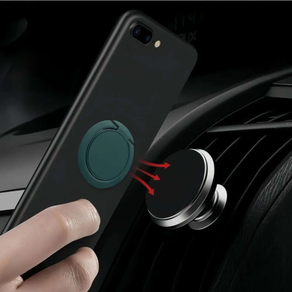 Universal Finger Ring Smartphone Holder Colorful Circular 360 Degree Rotating Holder Compatible with Mobile Phone Car Holders
