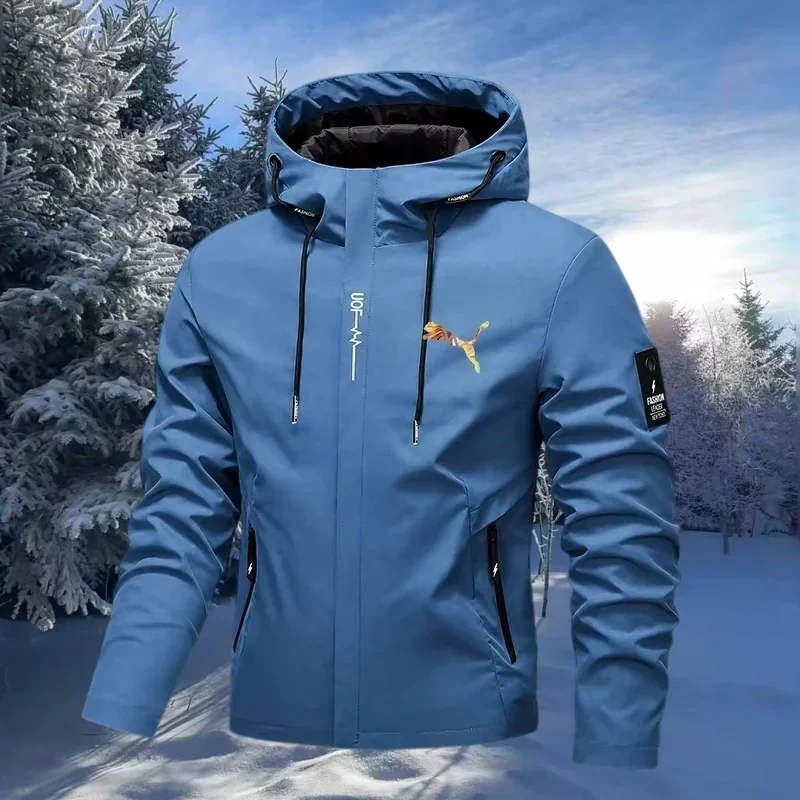 Spring and Autumn New Fashionable Classic Logo Printed Work Clothes Men's Brand Hot Selling Outdoor Leisure Sports Hooded Jacket