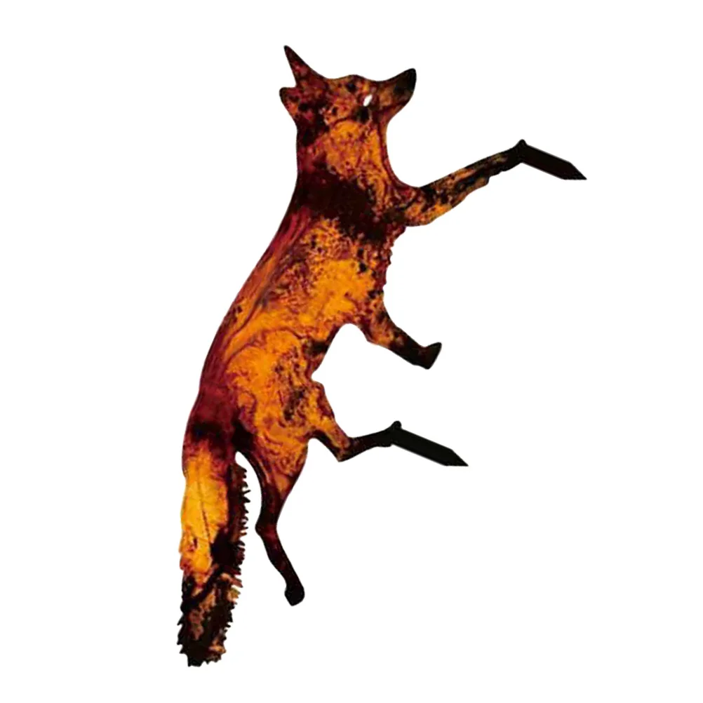

Creative Hollow Fox Iron Garden Ornament Weather Resistant Outdoor Ground Insert for Yard Courtyard Landscape Decoration