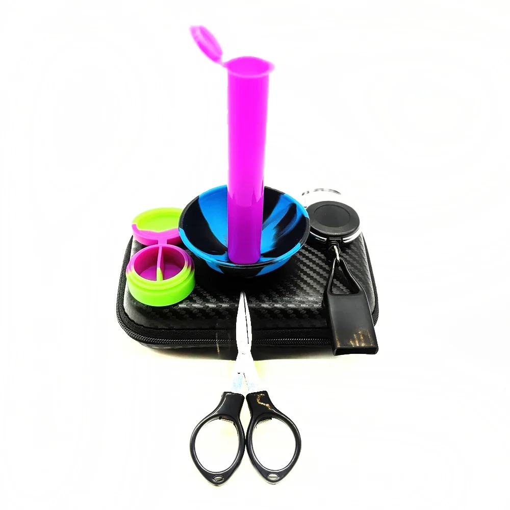 1Set Nonstick Silicone Containers Jars Scissors Silicone Bowl Storage Box For Gift Smoking Home Household  Accesorries