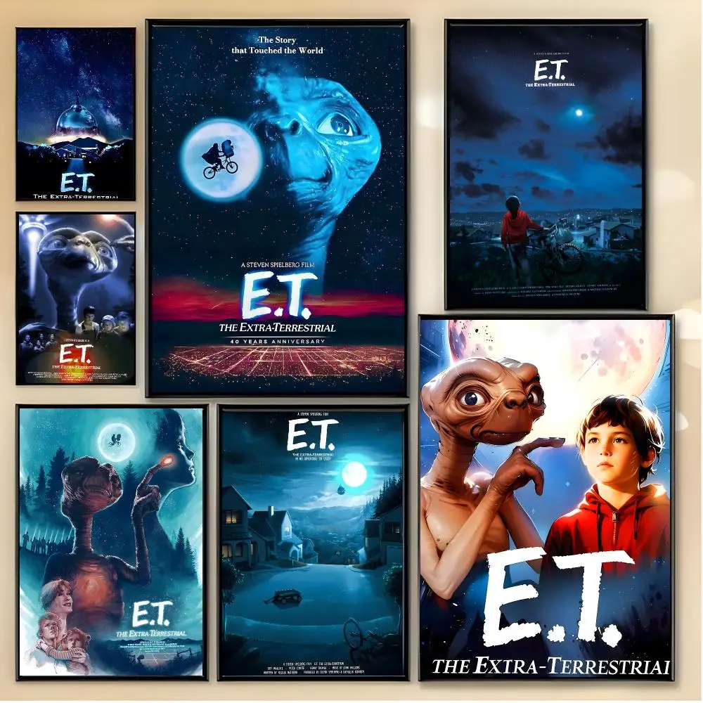 Whimsical Sci-Fi Movie E-E T the Extra-Terrestrial Poster Unique Home Decoration Ideas & Stylish Interior Art