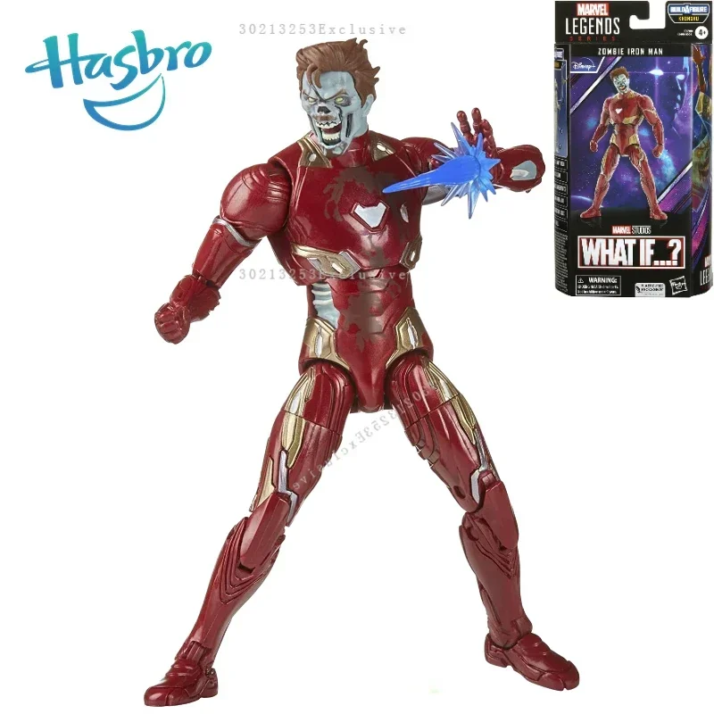 Marvel Hasbro Legends Series MCU Disney Plus What if Zombie Iron Man Action Figure 6-inch Collectible Toy, 4 Accessories