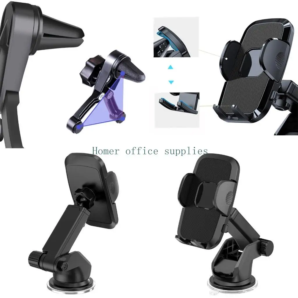 

K43B Universal Car Phone Holder Windshield Dashboard Suction Cup Phone Mount 360 Rotation Smartphone Sucker Support Stand