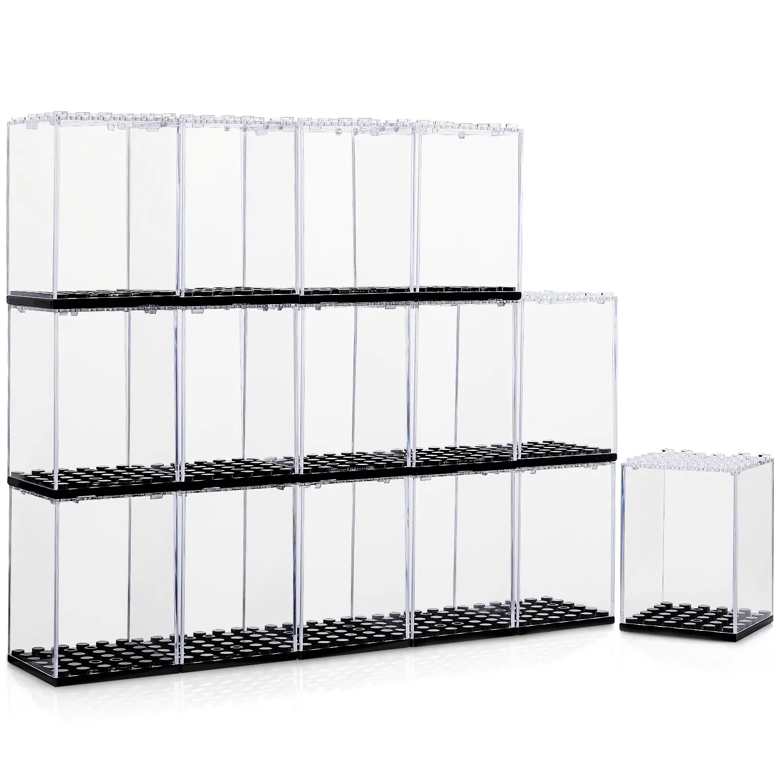 

Clear Acrylic Minifigure Display Case - Storage Box for Lego Minifigures Action Figures Blocks Collectibles for Kids Adults