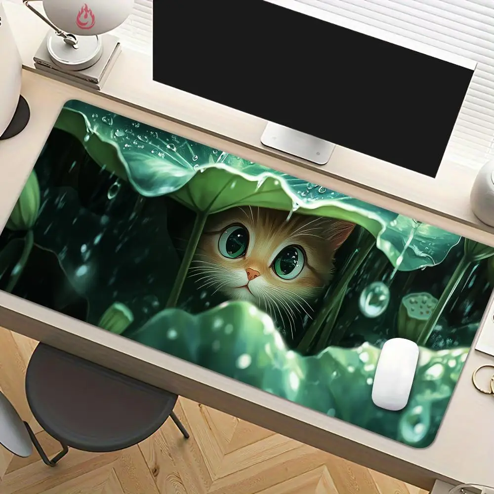 

Vibrant anime illustration Mouse Pad Desk Mat Non-Slip office mousepads desk pad with Stitched Edge pc accessories Gaming mats