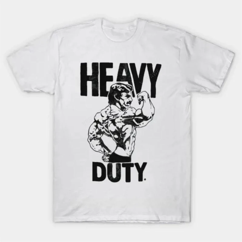 Camiseta unisex de manga corta con cuello redondo, Camisa de algodón, Logo de Mike Mentzer Heavy Duty, nueva llegada