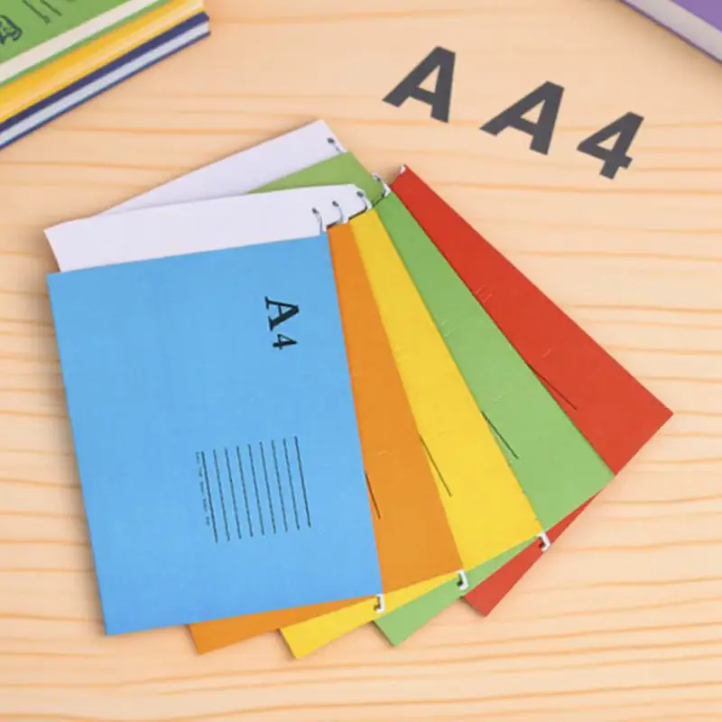Cartella di file A4 da 5 pezzi Organizzatore di documenti sospesi Carta resistente all'usura per riporre l'home office Etichetta di classificazione dei colori brillanti