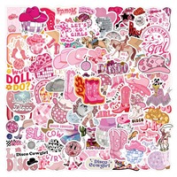 10/30/50/110PCS Pink Style Disco Cowgirl Stickers Cartoon Graffiti Sticker Luggage Laptop Guitar Car Bike Scrapbooking Decals