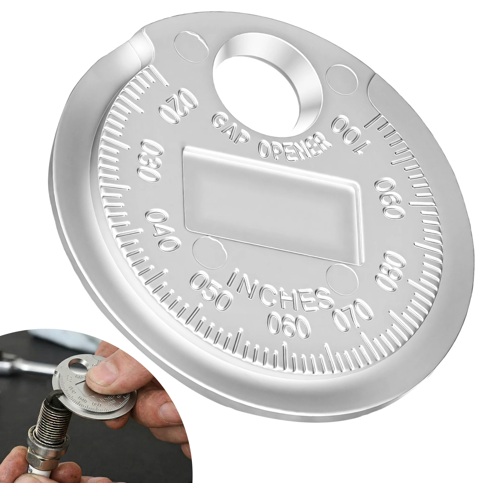 1pc Coin Type 0.6-2.4mm Car Spark Plug Gap Gauge Measurement Tool Range Spark Plug Gage Caliber Measuring Tool
