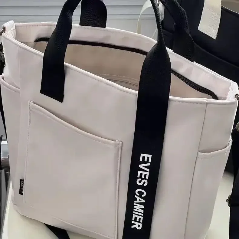 Neue Casual Tote Große Kapazität Schulter Tasche Nylon Wasserdichte Leinwand Handtasche Einfache Mode Messenger Taschen für Schülerin – Detail 7