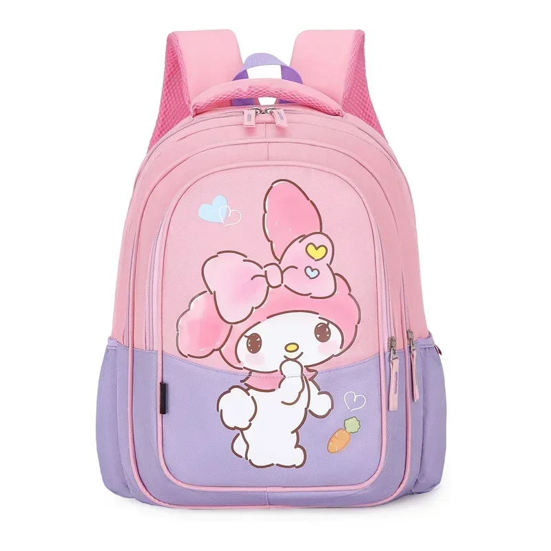 Sanrio olá kitty escola primária mochila menina grande capacidade mochila kuromi bolsa de ombro dos desenhos animados bolsa de viagem