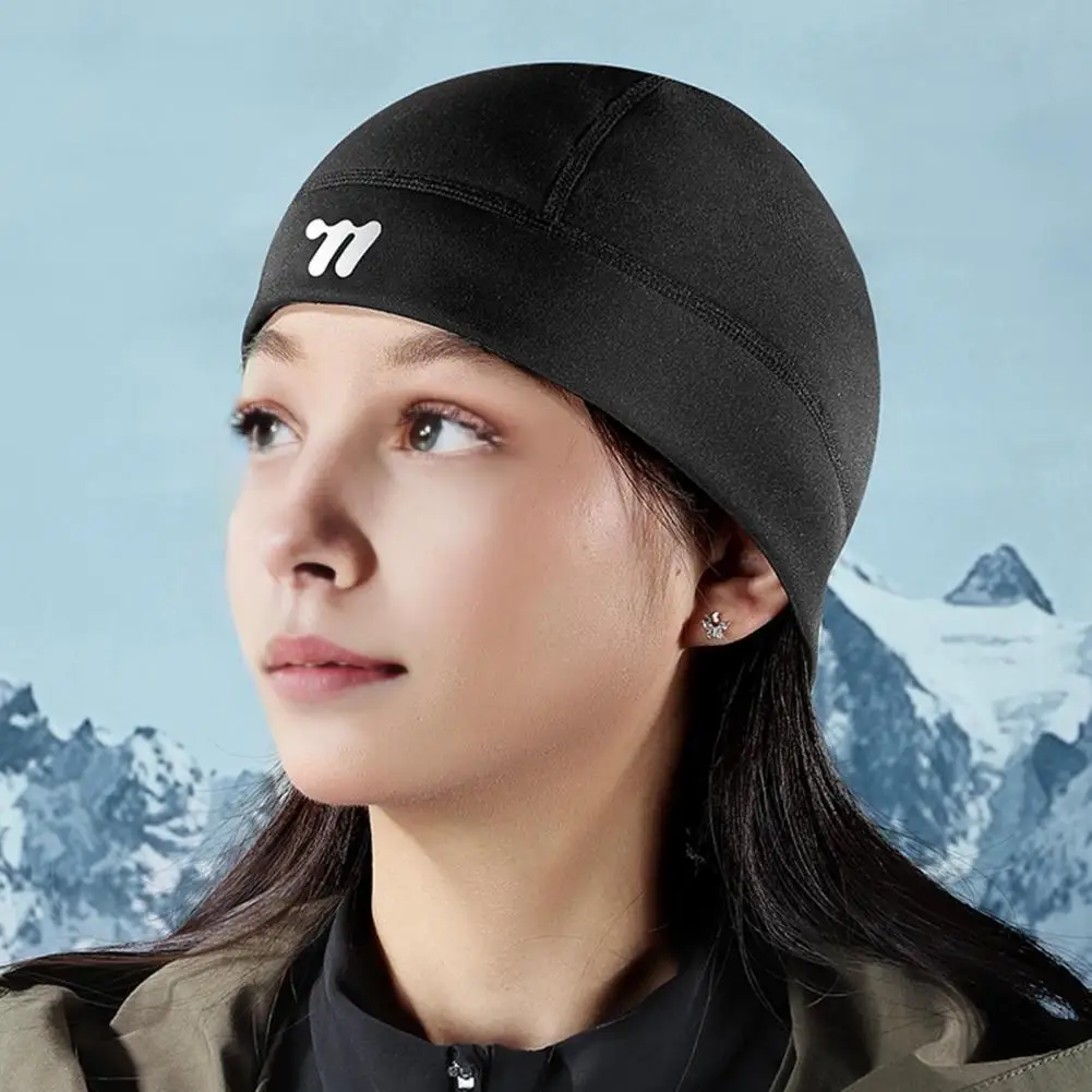 Windproof Beanie Temperature-locking Beanie Windproof Fleece Lined Ski Skull Cap for Weather Cycling Running Thermal for Men