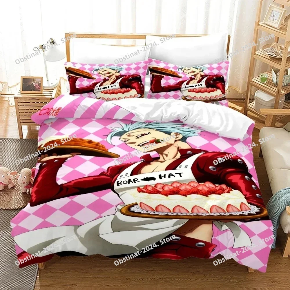

Anime Seven Deadly Sins Bedding Set Print single Comforter Quilt Bed Cover Duvet Cover Pillow Case 3 Pieces Sets Kids Adult Size