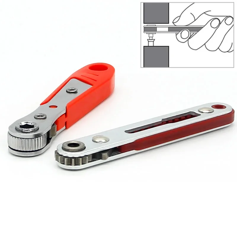 Двусторонняя многофункциональная отвертка с трещоткой для работы в узких местах