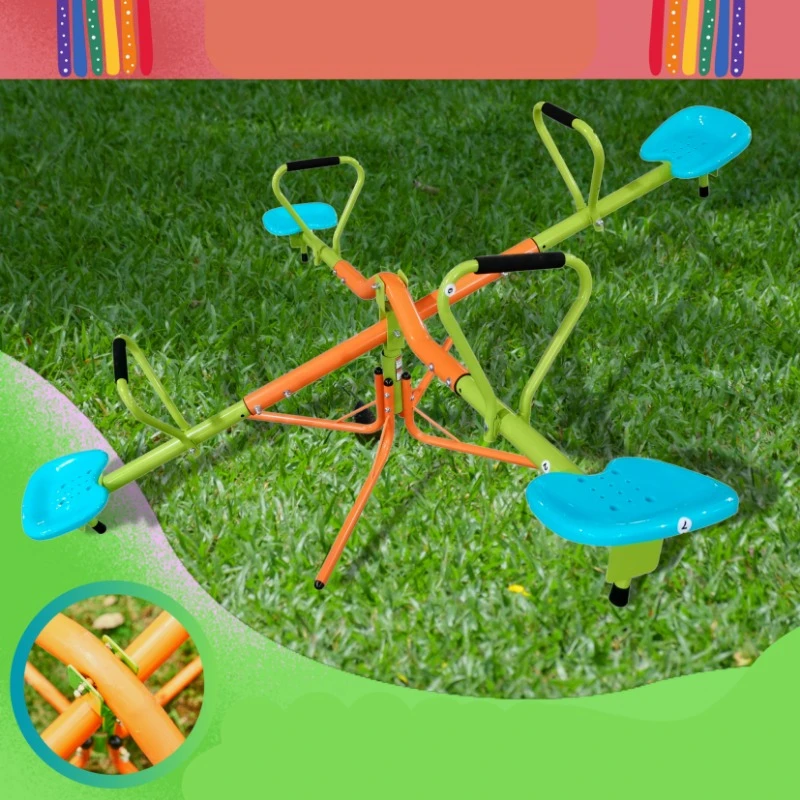 

outdoor playground four seats seesaw for kids 360 degree rotating sturdy plastic seat seesaw for kids seesaw