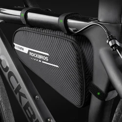 ROCKBROS Bike Saddle Bag MTB Road Cycling Reflective Twill Top Tube Triangle Bag Bicycle Frame Front Tube Bag