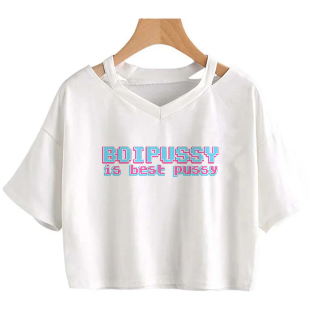 Femboy korean fashion streetwear  crop top Woman cute Harajuku yk2 korean fashion clothes