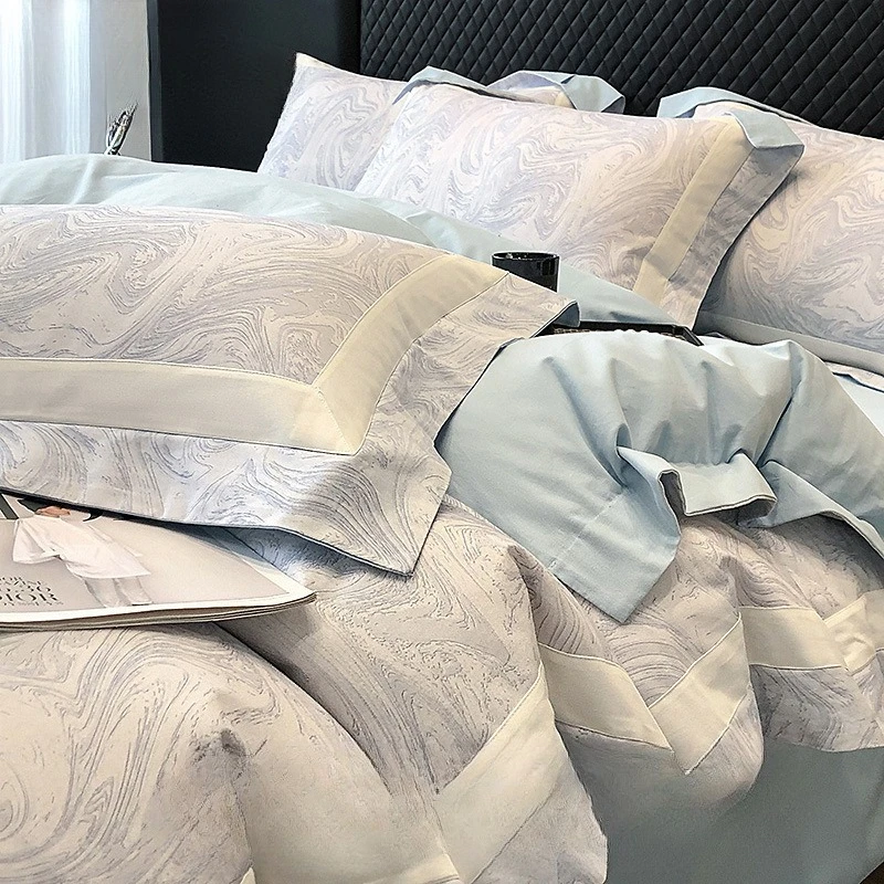 Class A cotton ultra-fine denier long-staple cotton abraded four-piece set, thickened pure cotton texture in autumn and winter