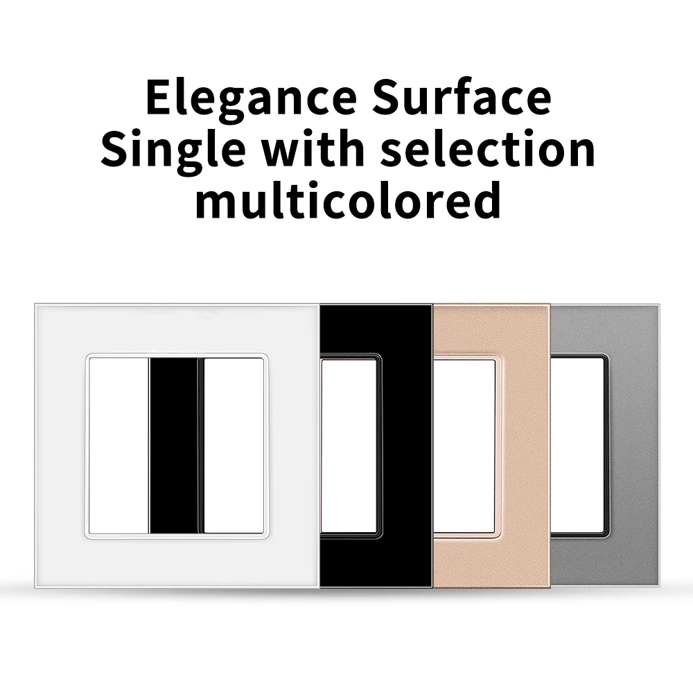 UBARO Euro Standard DIY Installation Pop Socket USB Type-c Plug dengan Tempered Glass Frame White Black Accessory Home Repair