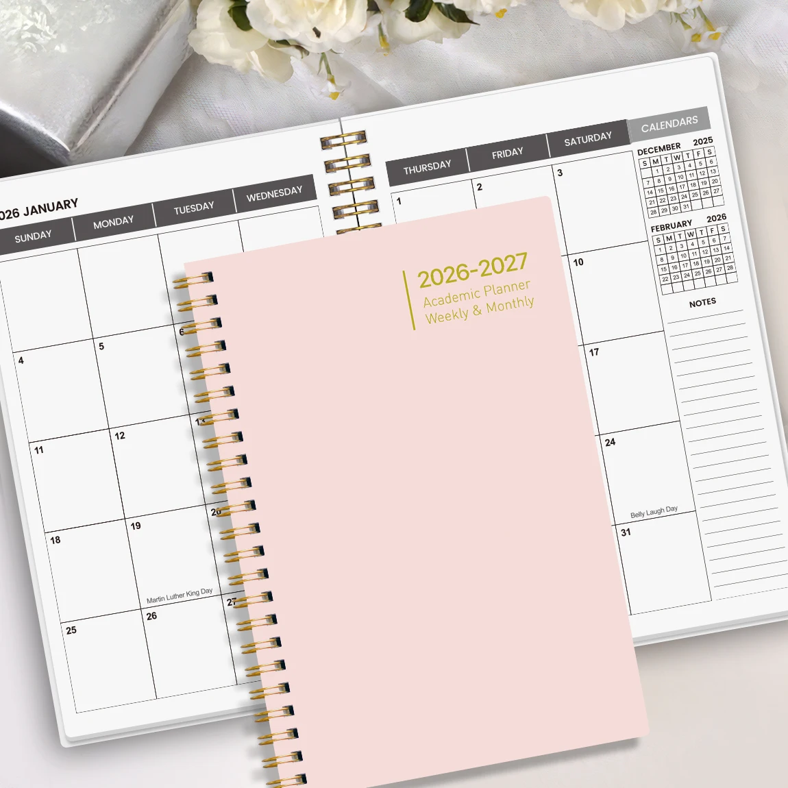 2025 Jul-2027 Jun Monthly Planner Notebook,Weekly Agenda,Academic Plan Notebook,Simplified To-Do Notebook Improves Productivity