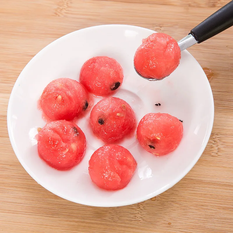 Melon watermelon Ball Scoop Fruit Spoon Ice Cream Sorbet Stainless Steel Double-end Cooking Tool Kitchen Accessories Gadgets