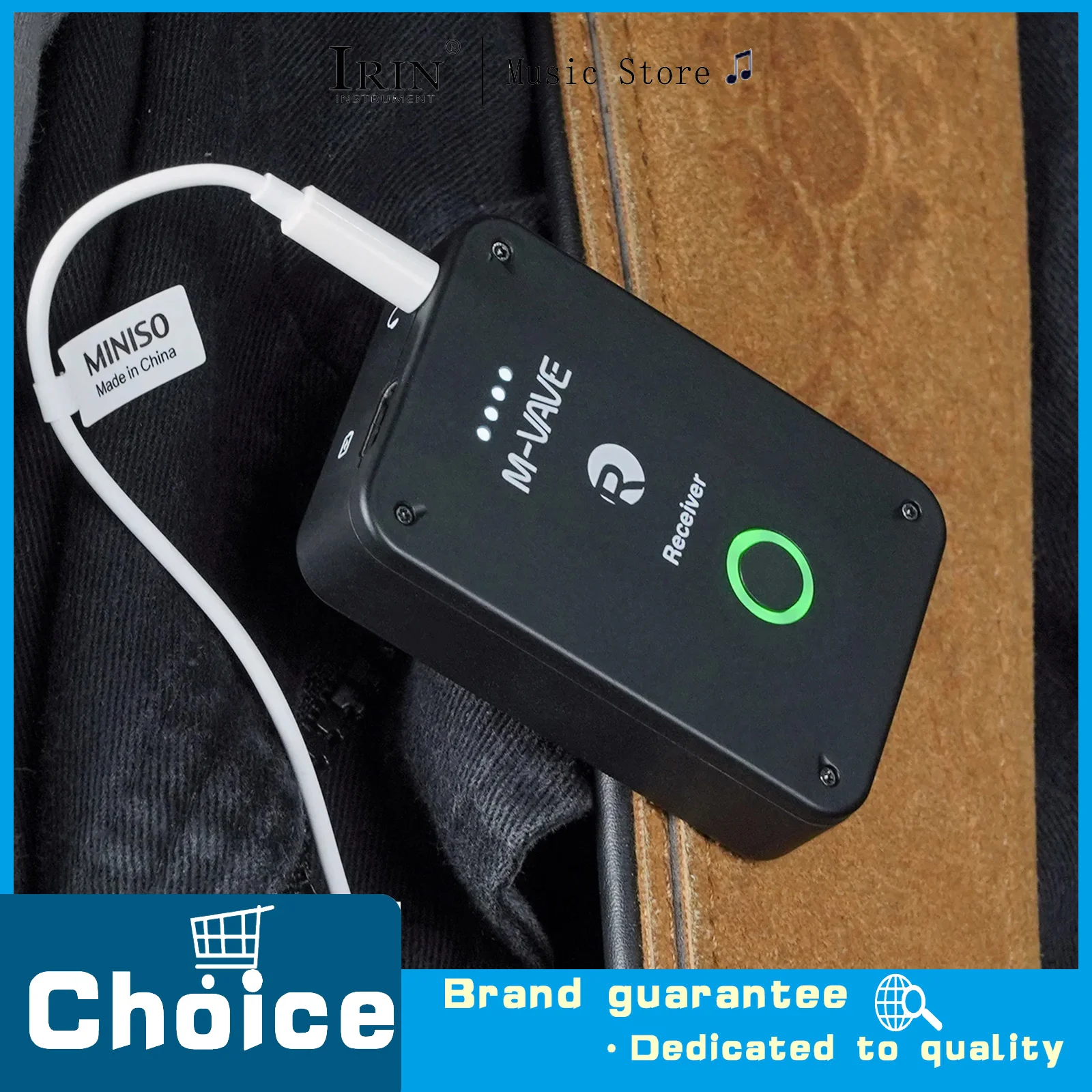 

WP-9 Wireless Earphone Monitor 2.4G Rechargeable Receiver with Volume Support Stereo Mono Mute Function Guitar Parts