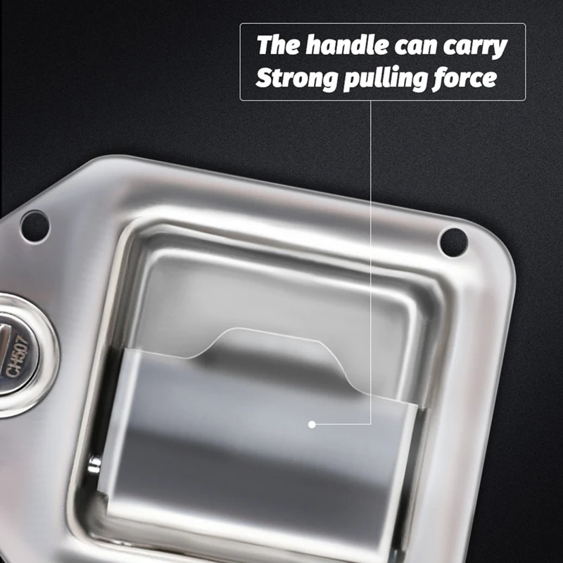Hot Trailer Toolbox Handle Latch With Lock Highly Tool Box Latch Paddle Lock 4-3/8Inch X 3-1/4Inch With 2 Key 4 Rivet