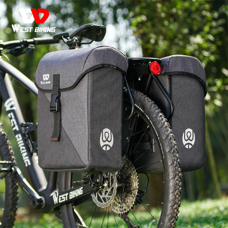 

Bicycle Double Pack Bag 300D Polyester Bicycle Bag Reflective MTB Scratch Resistant Luggage Rack Bag Cycling Equipment