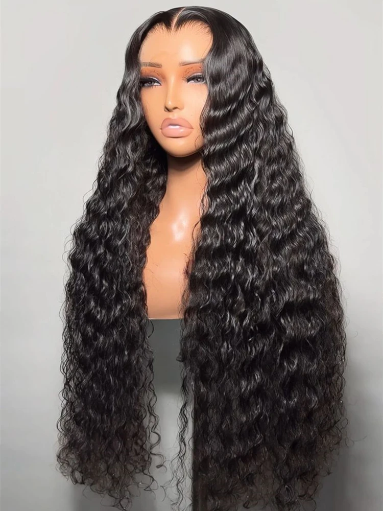 

Парики из натуральных волос плотности 220 Прозрачные вьющиеся парики 13x6 Hd Парик фронтальной части шнурка Бразильский 360 Полные кружевные парики с глубокими волнами 40 дюймов