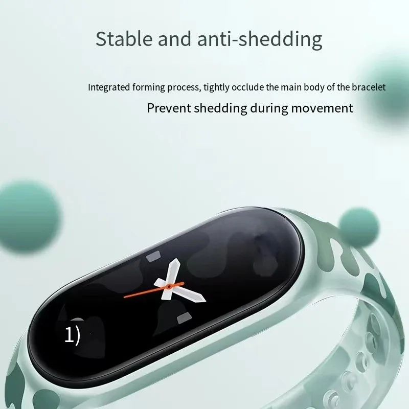 Xiaomi Mi バンド 3 4 5 6 7 透明迷彩シリコン時計バンドストラップ